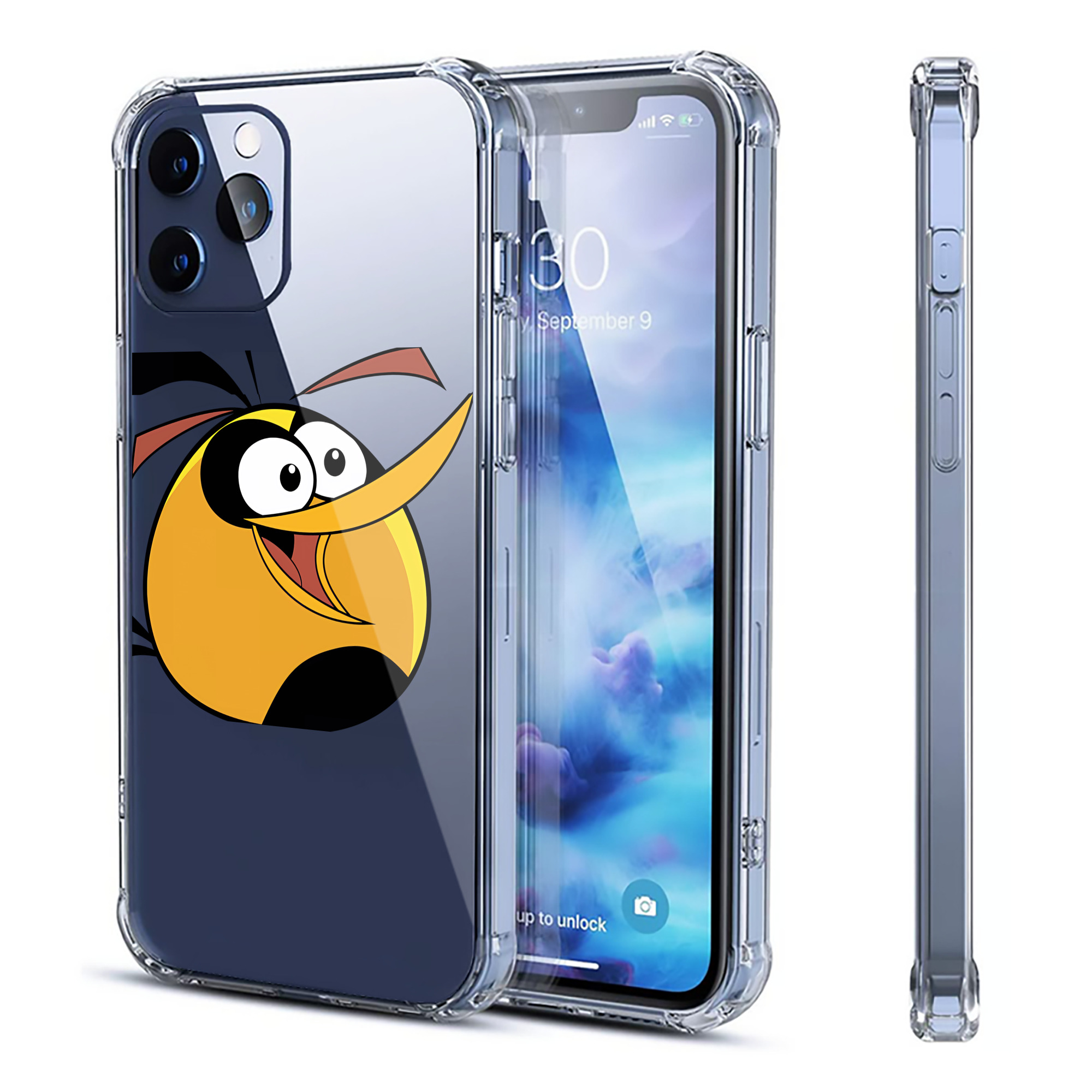 （画像用） Angry Birds アングリーバード 【iPhone 12シリーズ対応】透明スマホケース（クリアソフトケース）